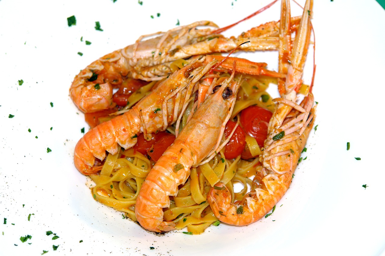 shrimp meal food free photo