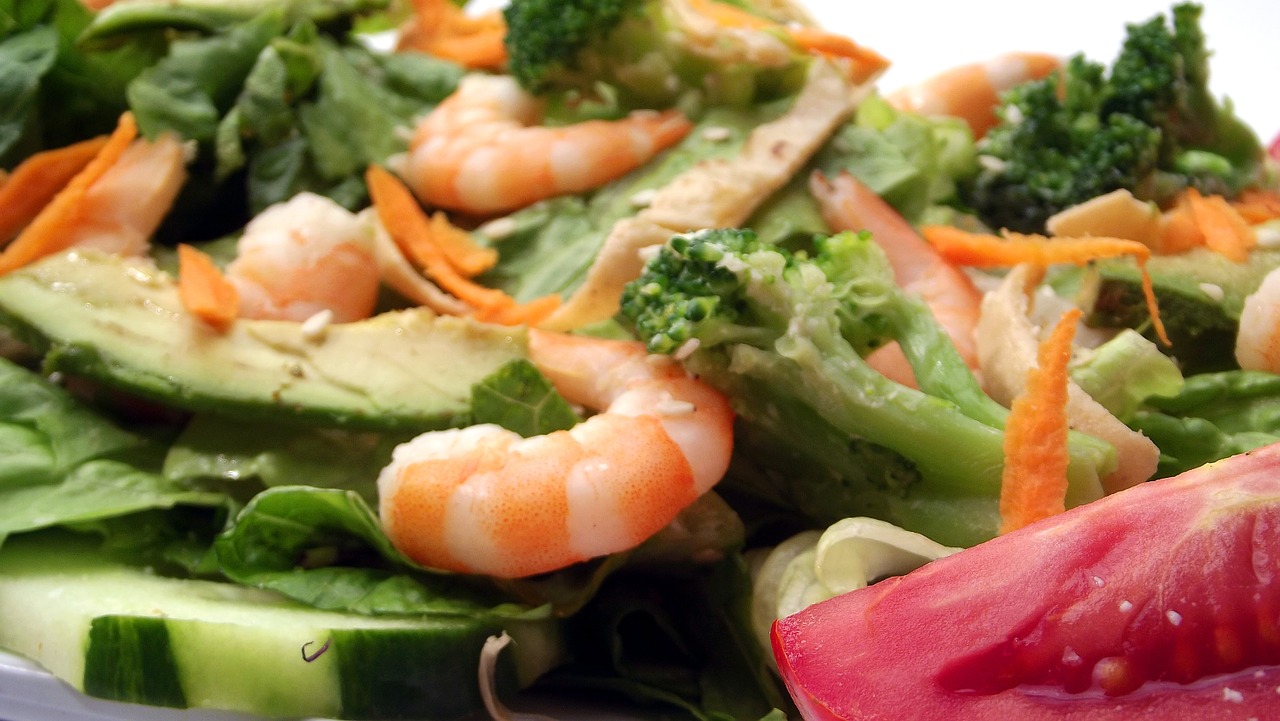 shrimp premium salad free photo
