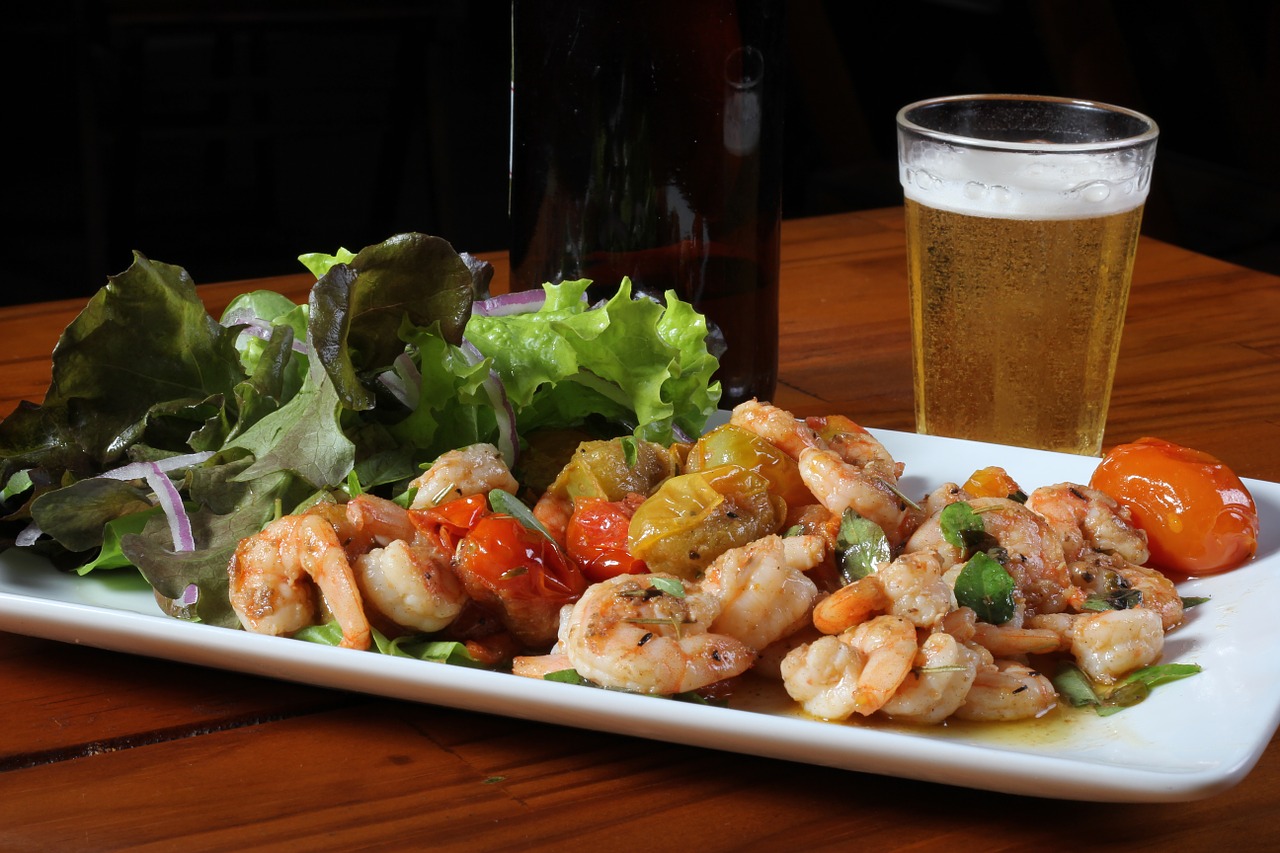 shrimp snack beer free photo