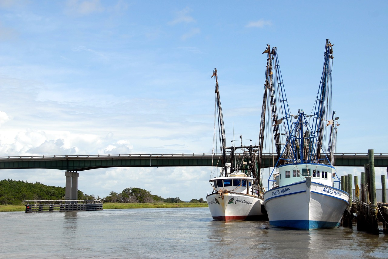 shrimp boat nets netter free photo