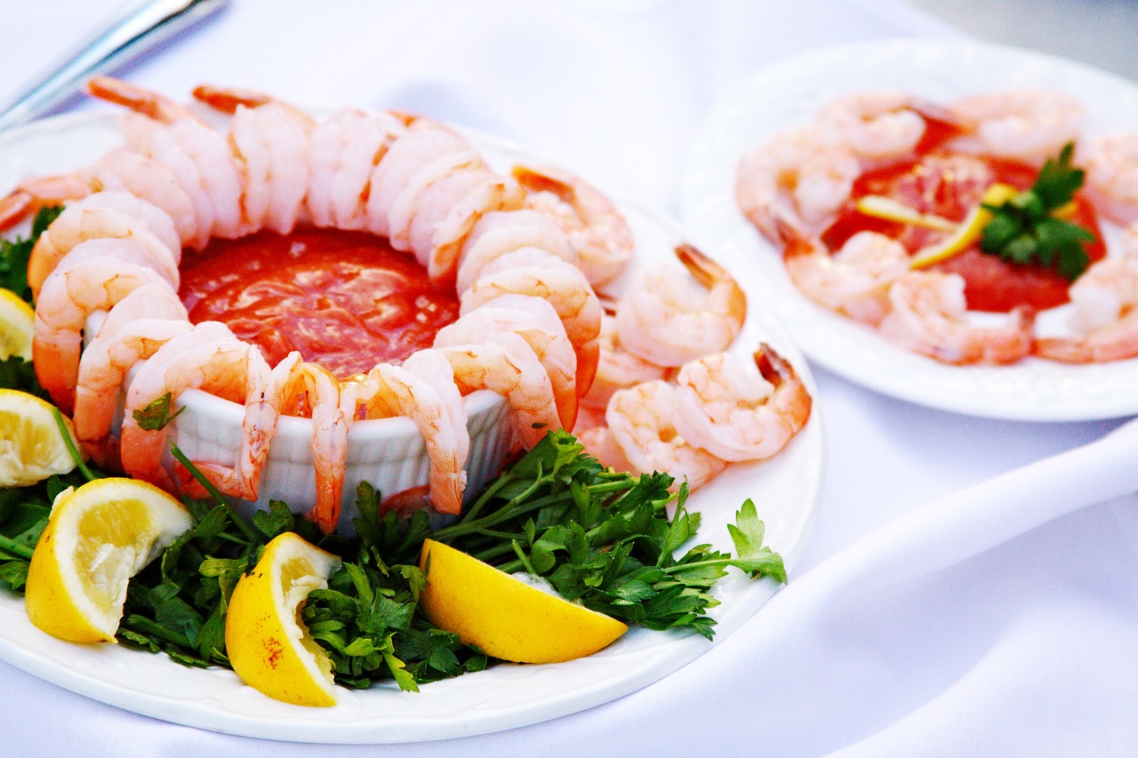 shrimp cocktail food presentation seafood free photo