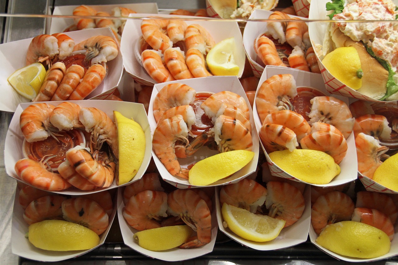 shrimps fresh quincy market free photo