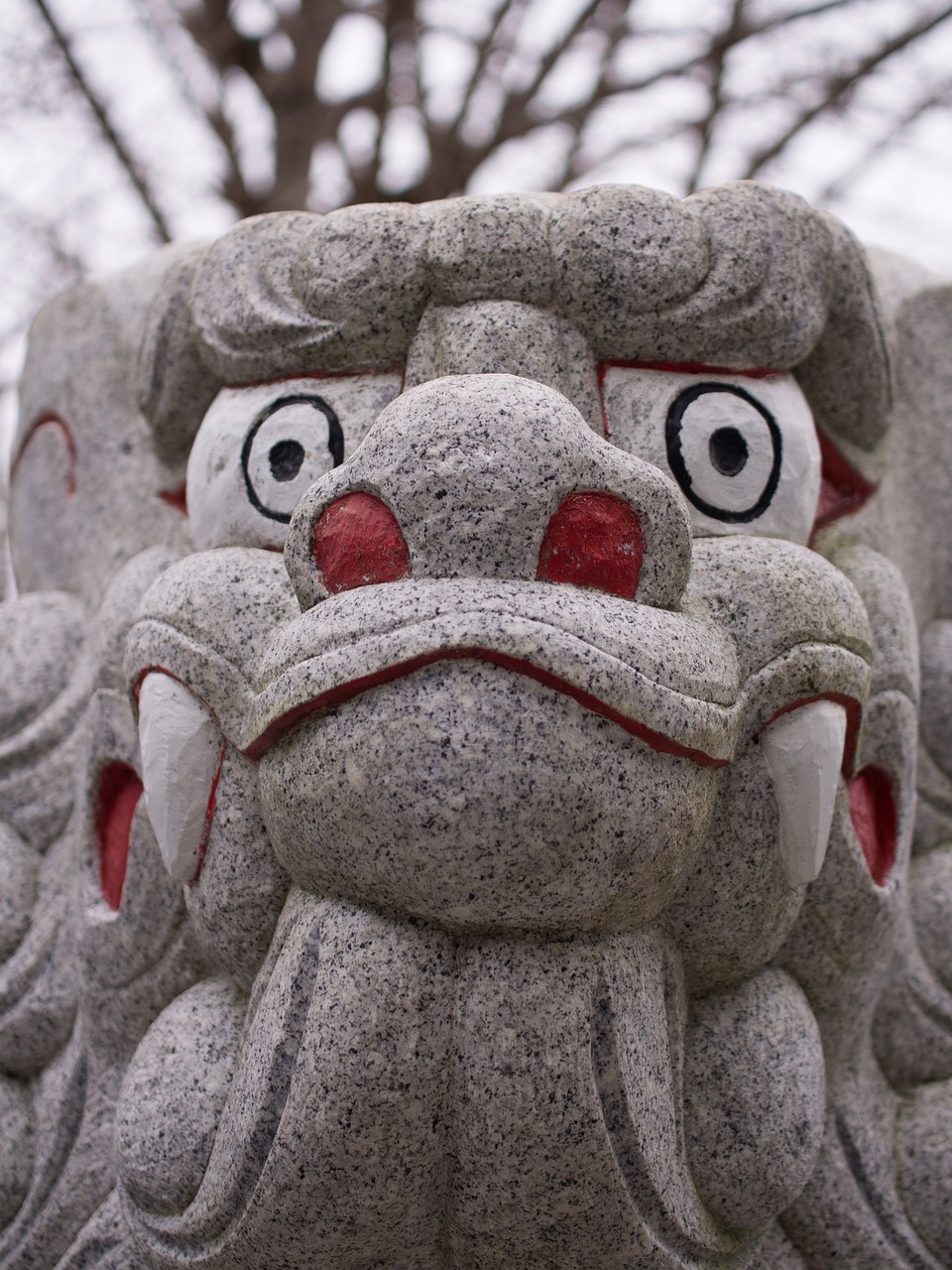 shrine guardian dogs japan free photo