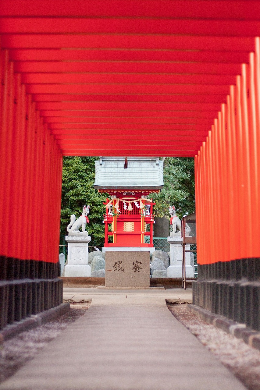 shrine japan road free photo