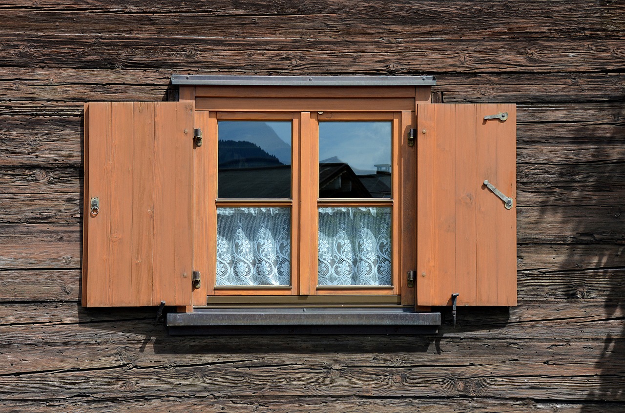 shutter farmhouse wooden windows free photo