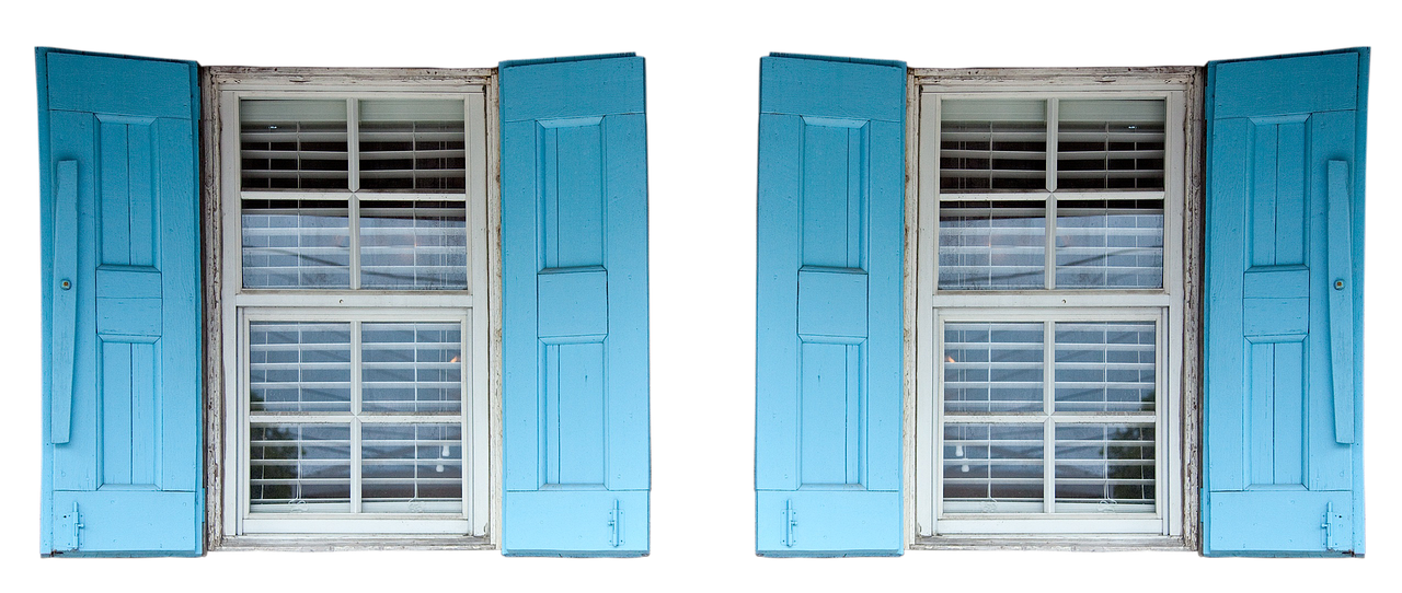 shutters window blue free photo