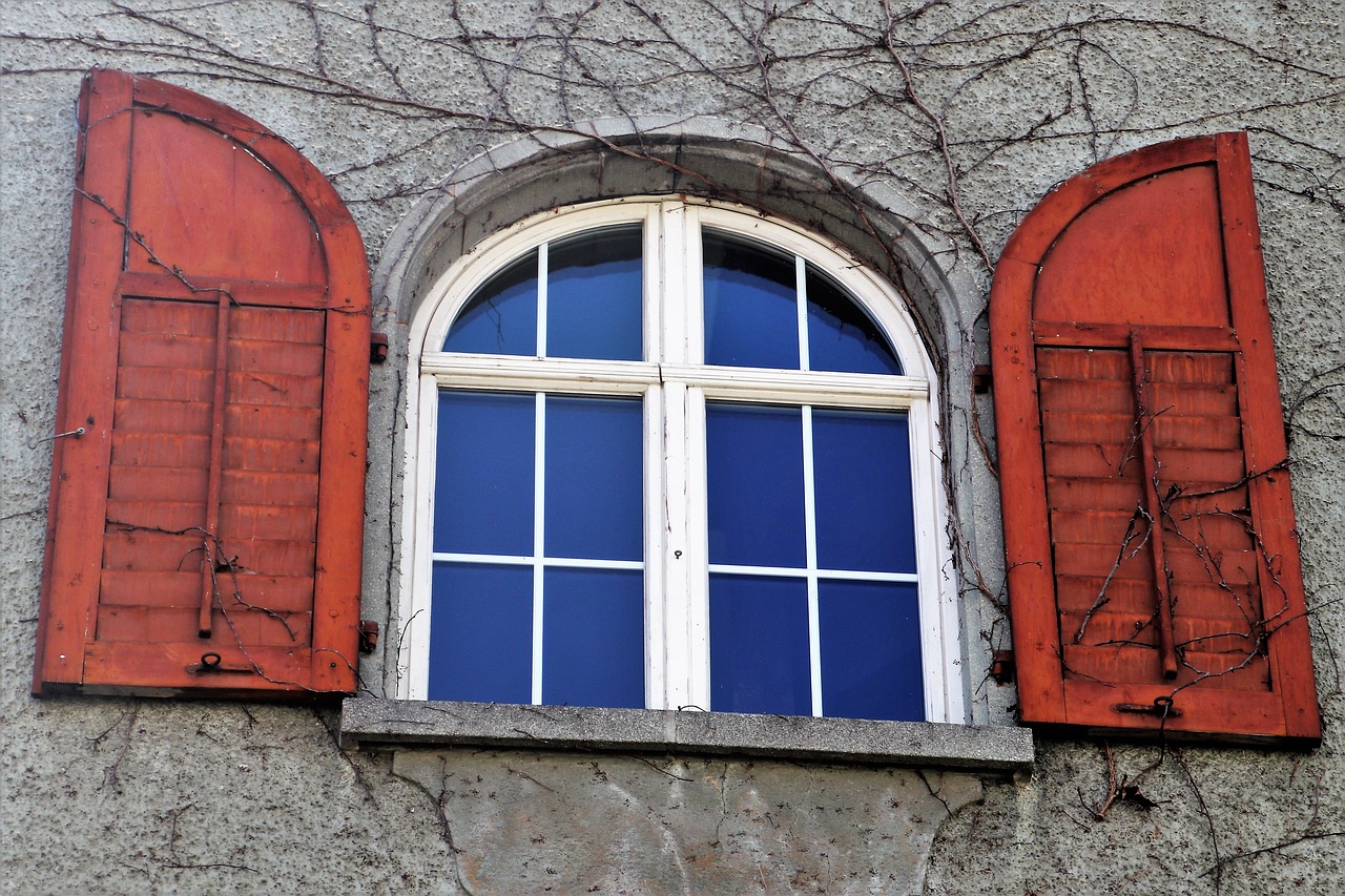 shutters  window sill  window free photo