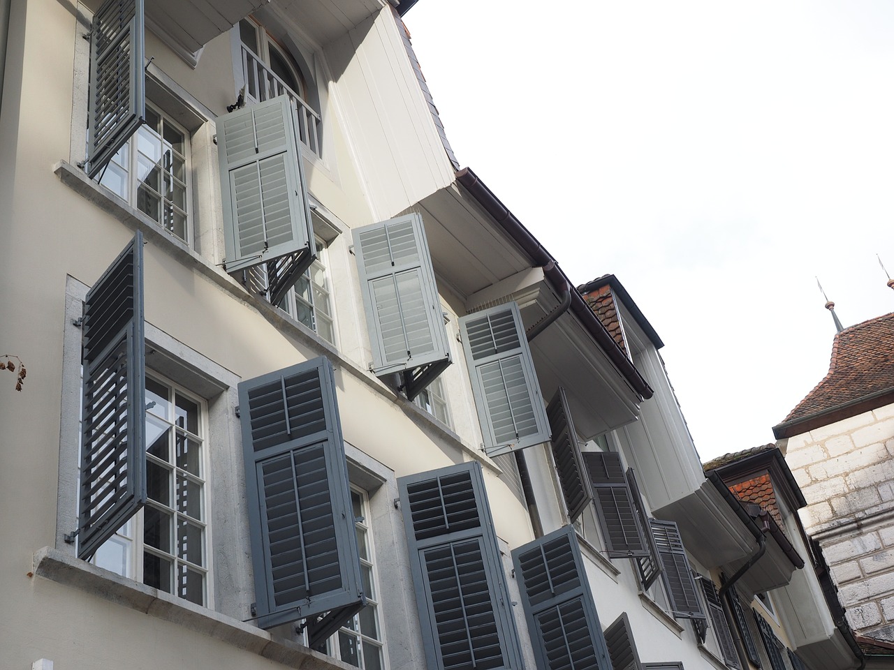 shutters window building free photo