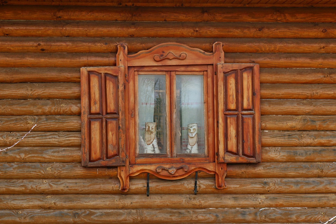 shutters window old house free photo