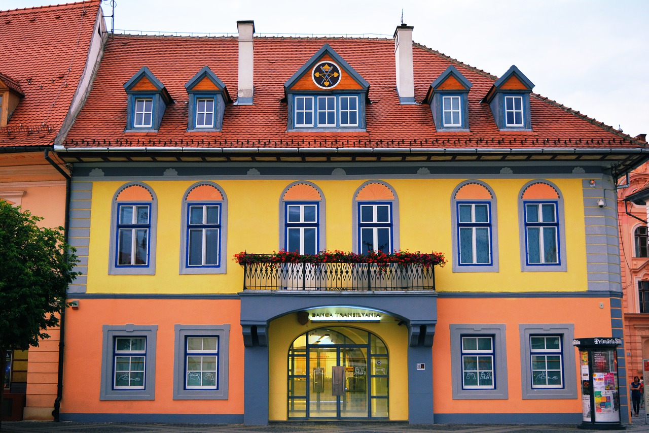 sibiu bank building free photo