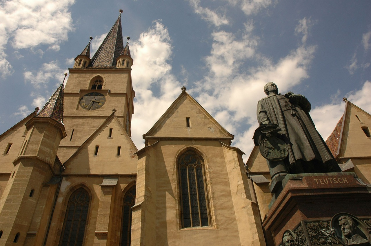 sibiu church statue free photo