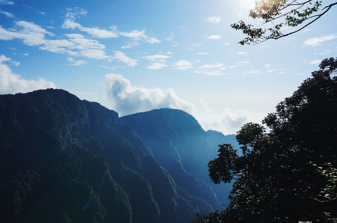 sichuan mountain the scenery free photo