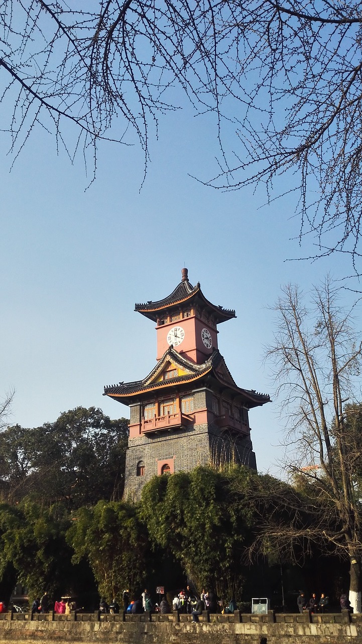 sichuan university building tower free photo