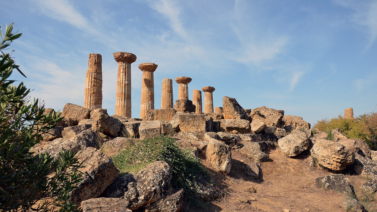 sicily archaeological site valley of the temples free photo