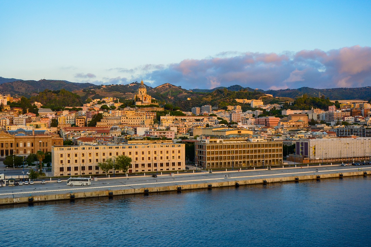 sicily harbor morning free photo