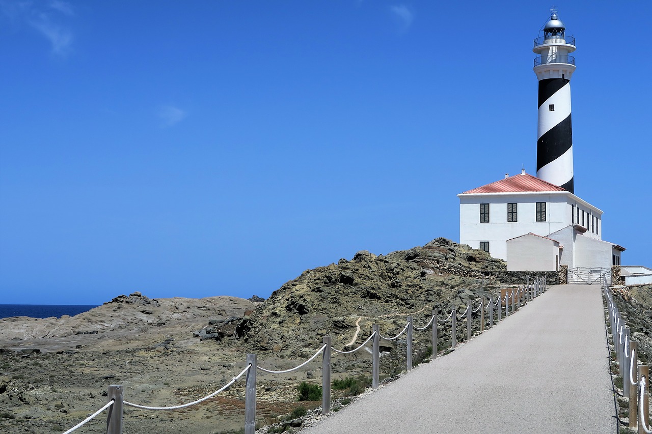 side lighthouse minorca free photo