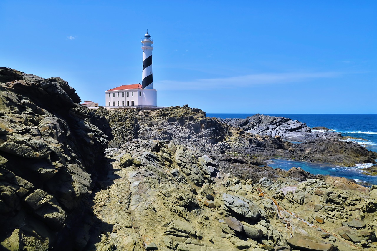 side lighthouse minorca free photo