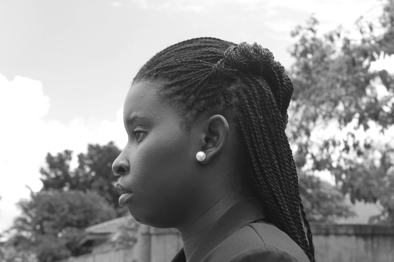side profile portrait african woman free photo