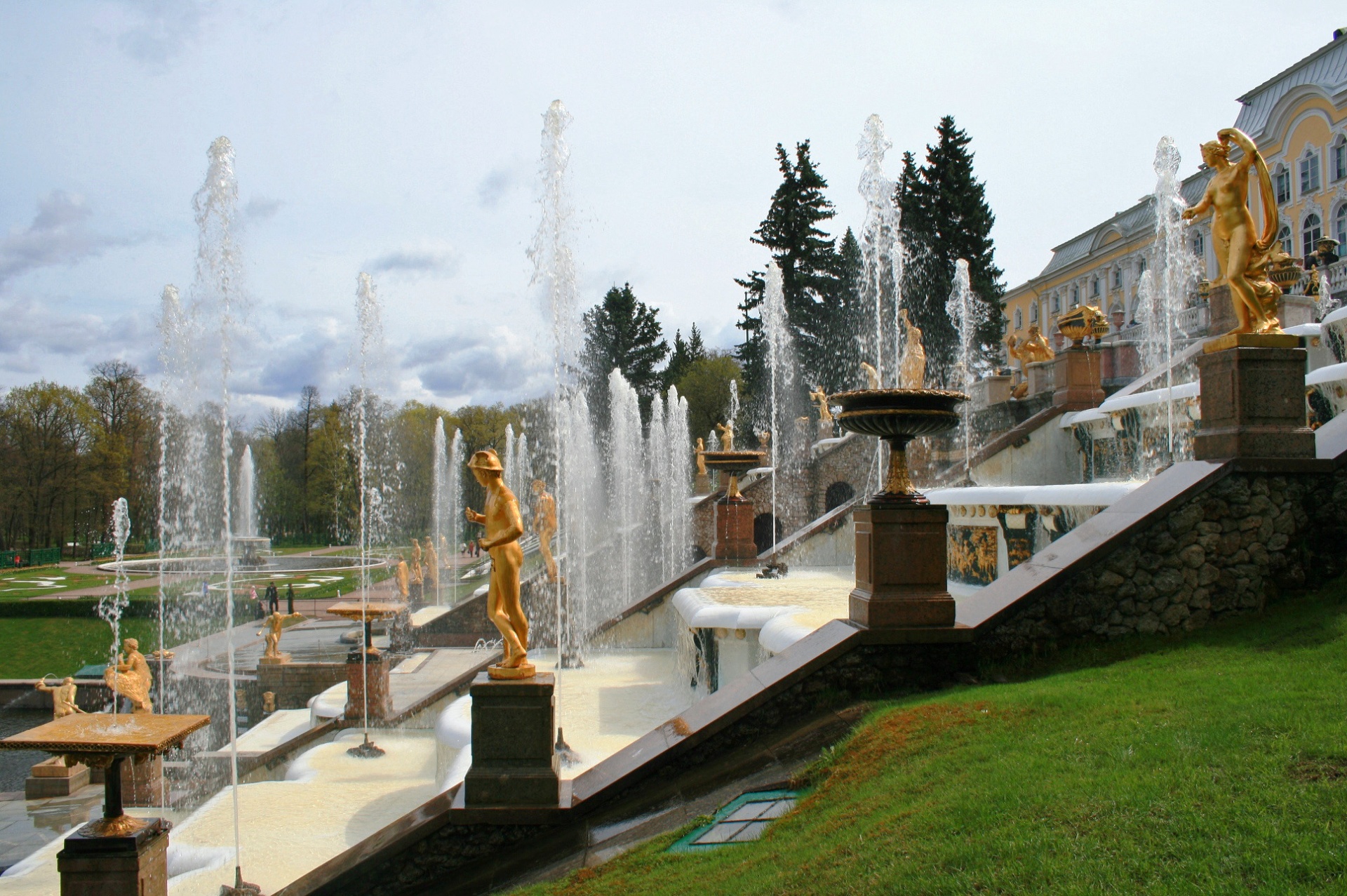 fountains water display free photo