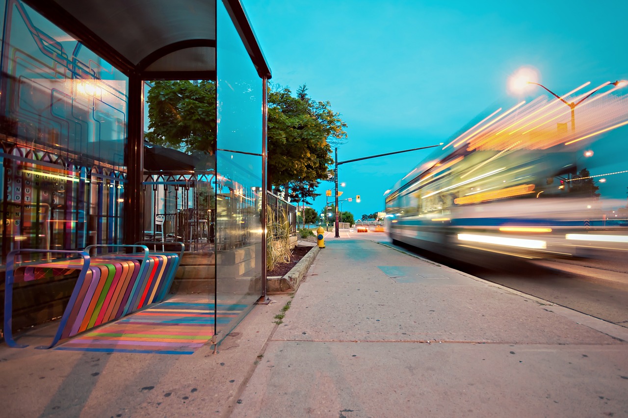 sidewalk downtown city free photo