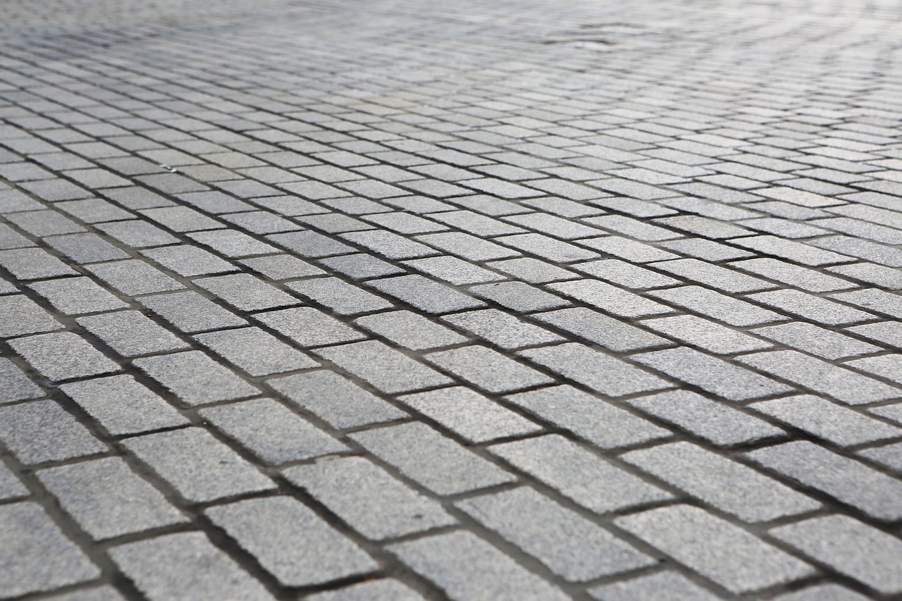 sidewalk path cobblestone free photo