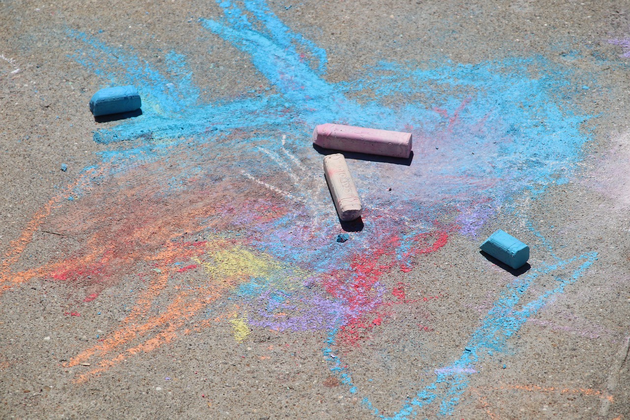 sidewalk chalk  preschool  art free photo