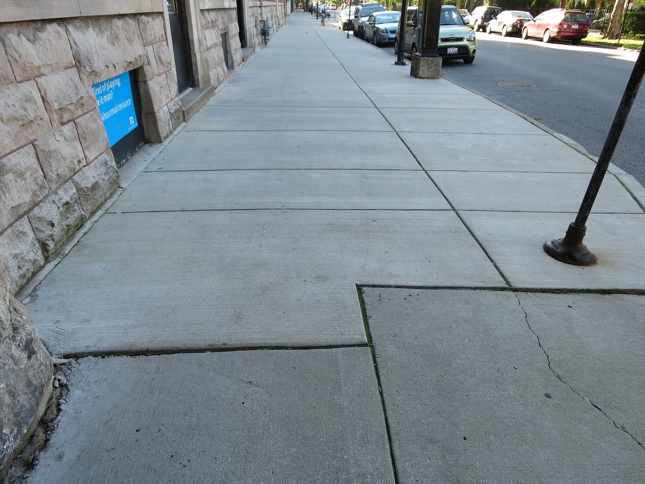 sidewalks outside public free photo