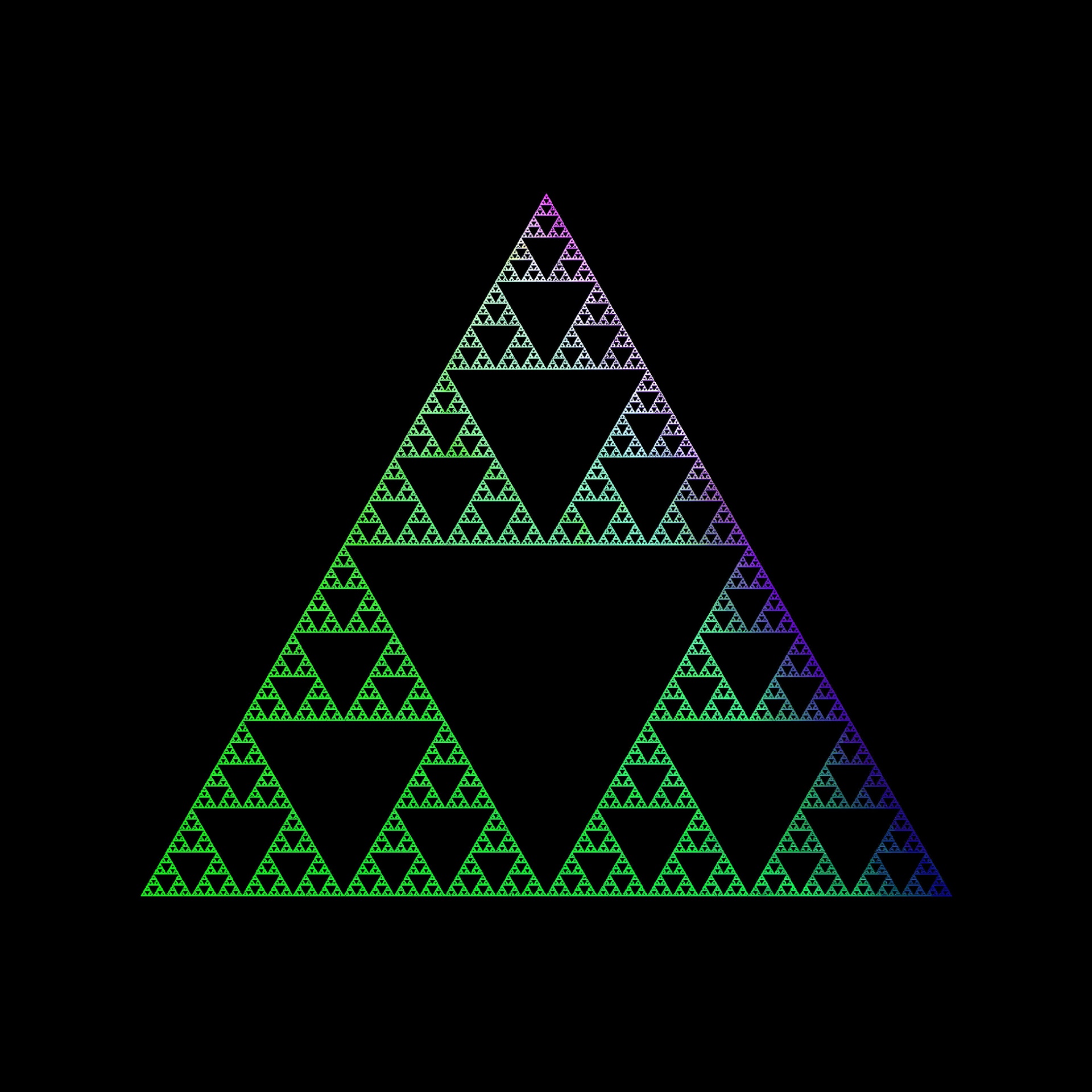 sierpinski triangle black free photo