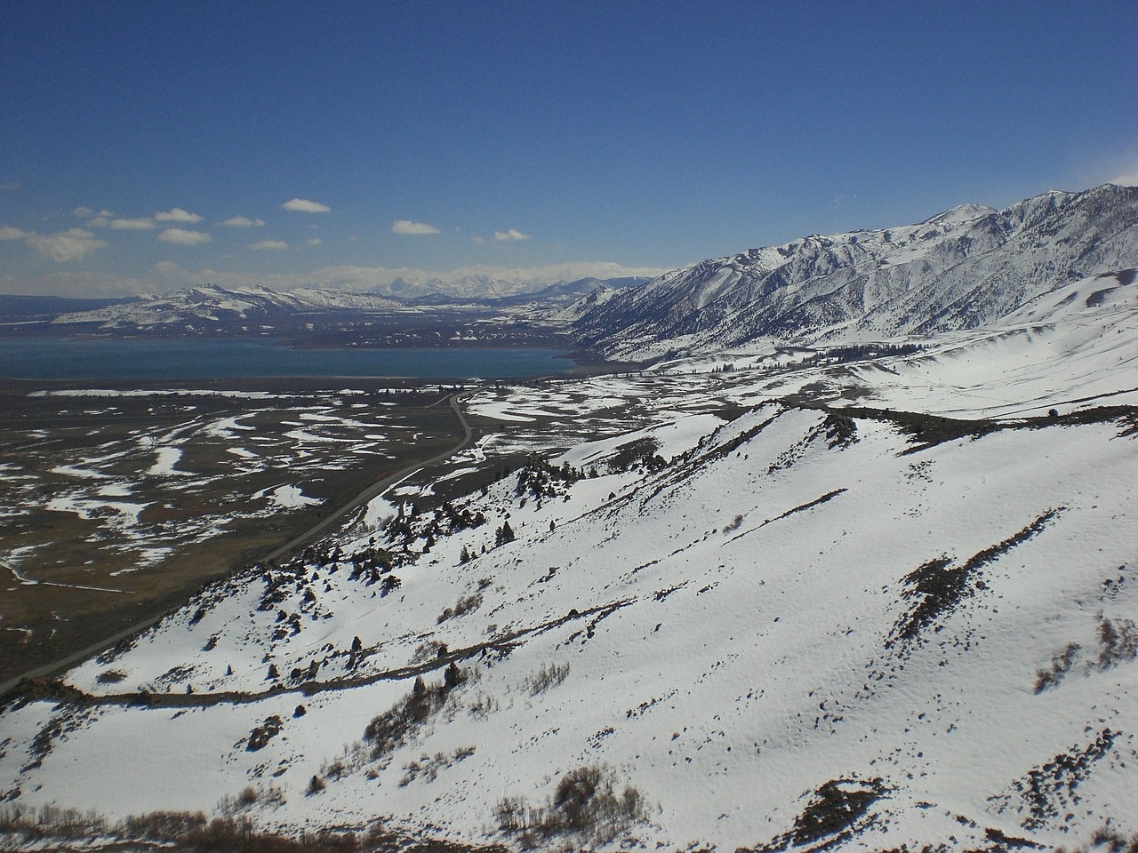 sierra nevada snow capped california free photo