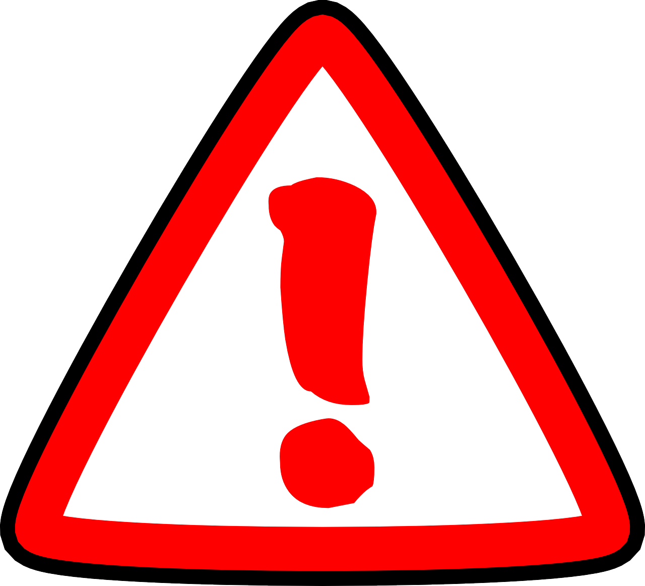 sign warning exclamation mark free photo