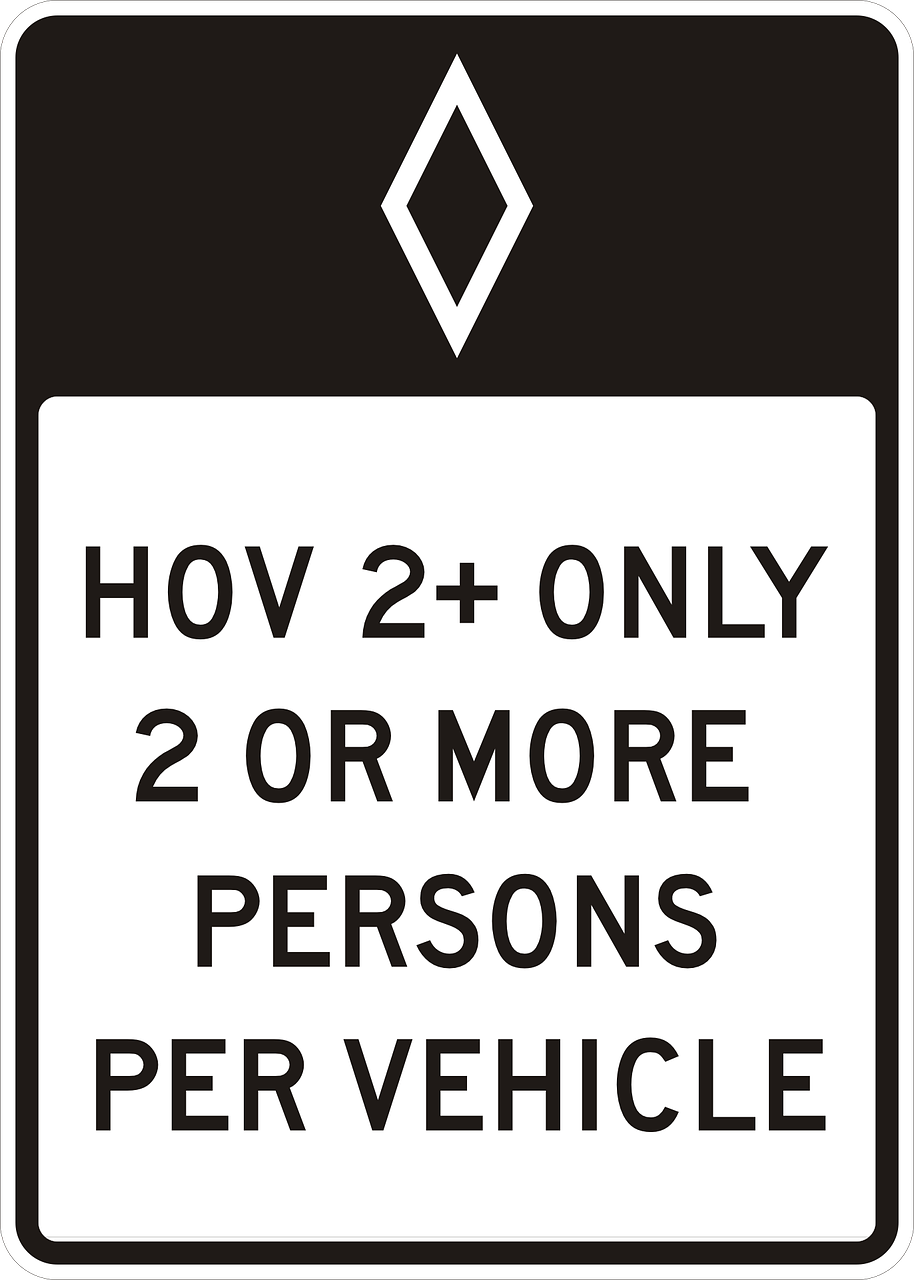 sign attention hov free photo