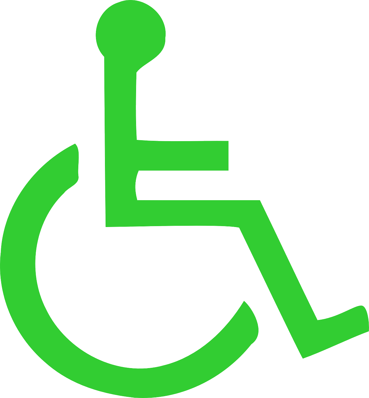 wheelchair green symbols free photo