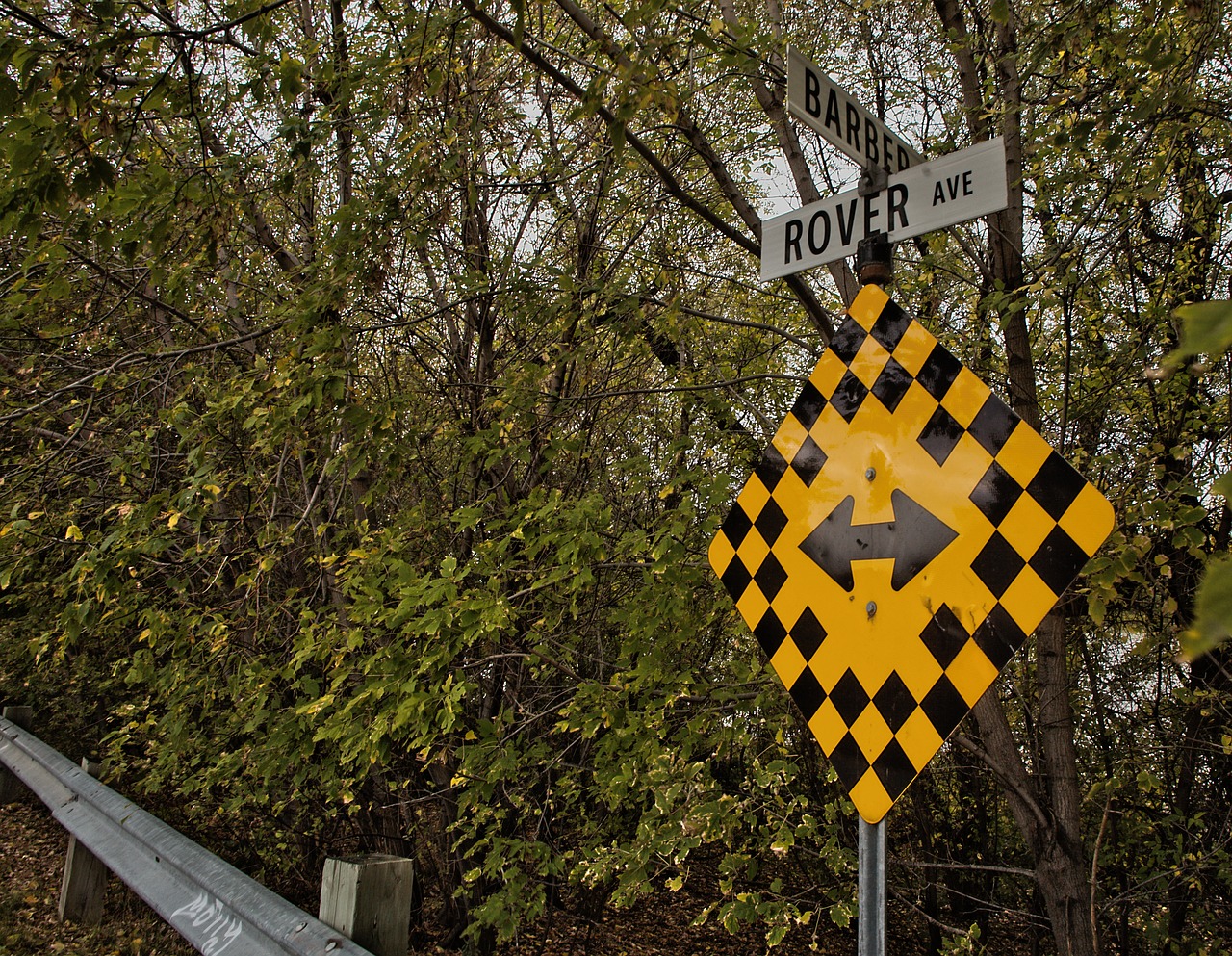 sign river trees free photo