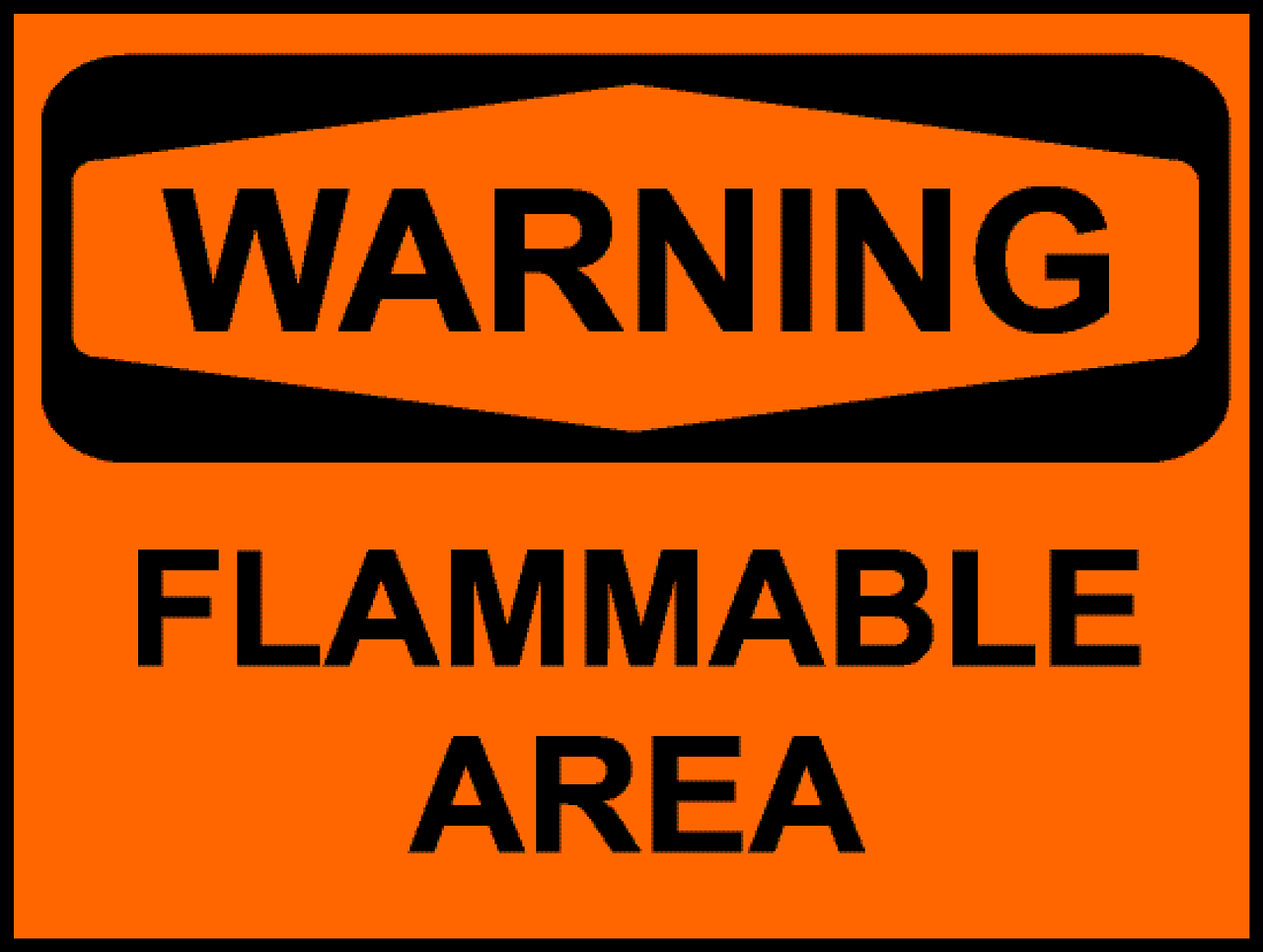 sign warning flammable free photo