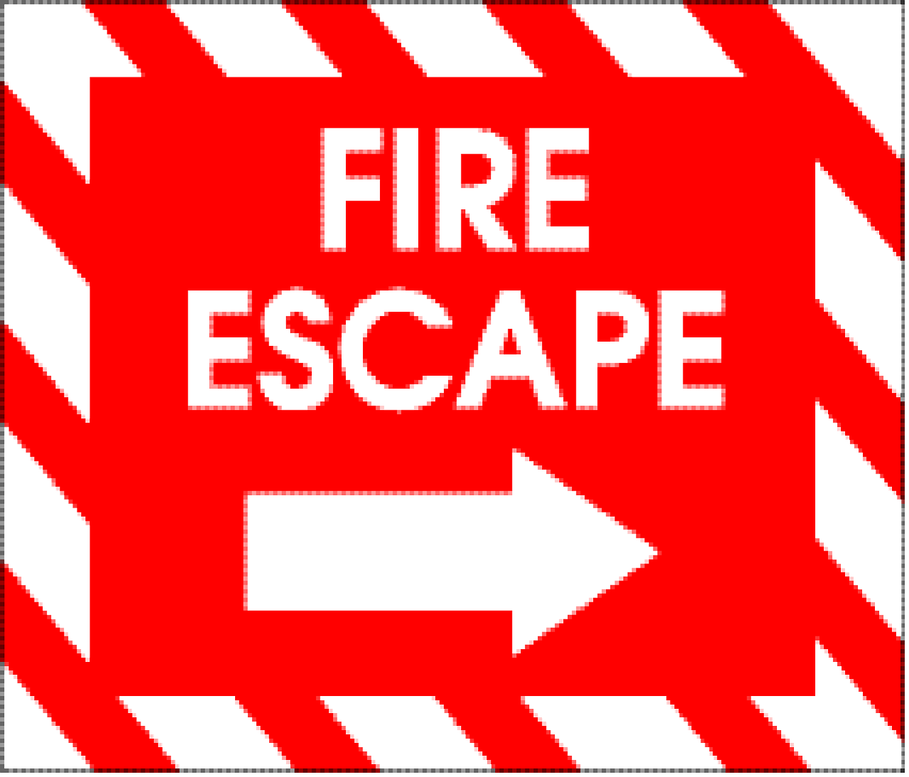 sign fire escape free photo