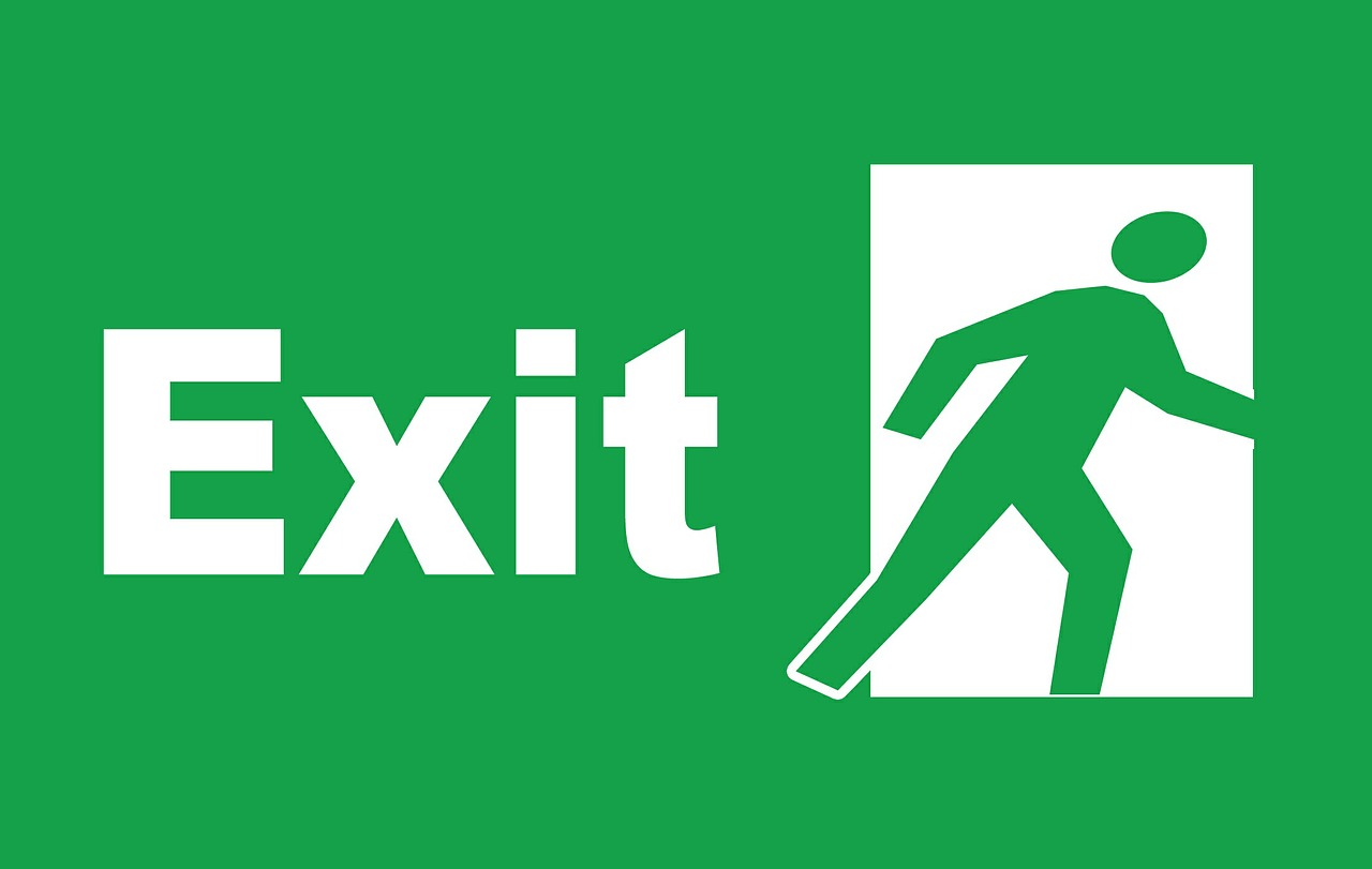 sign exit emergency free photo