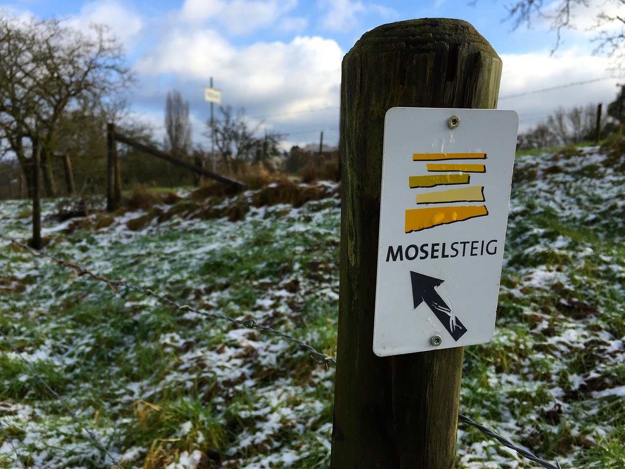 sign moselsteig hiking free photo