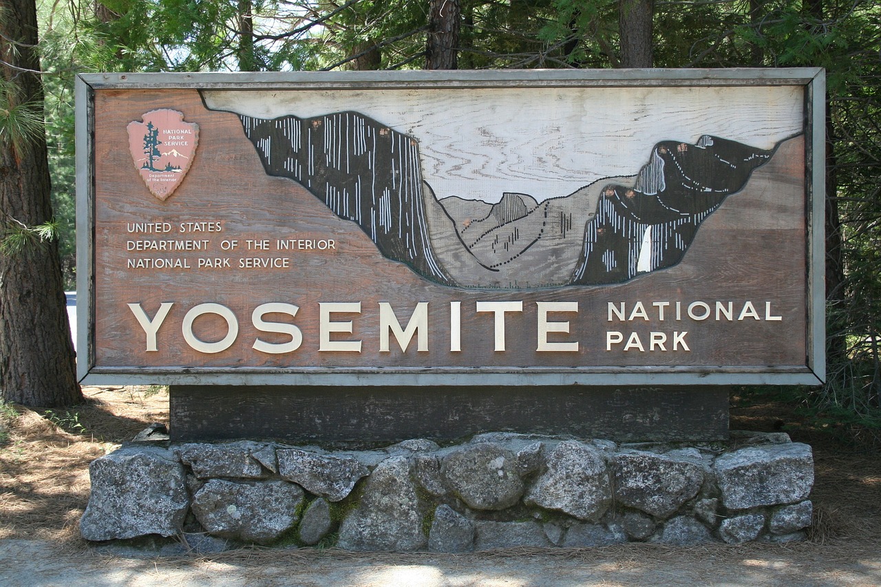 sign national park yosemite free photo