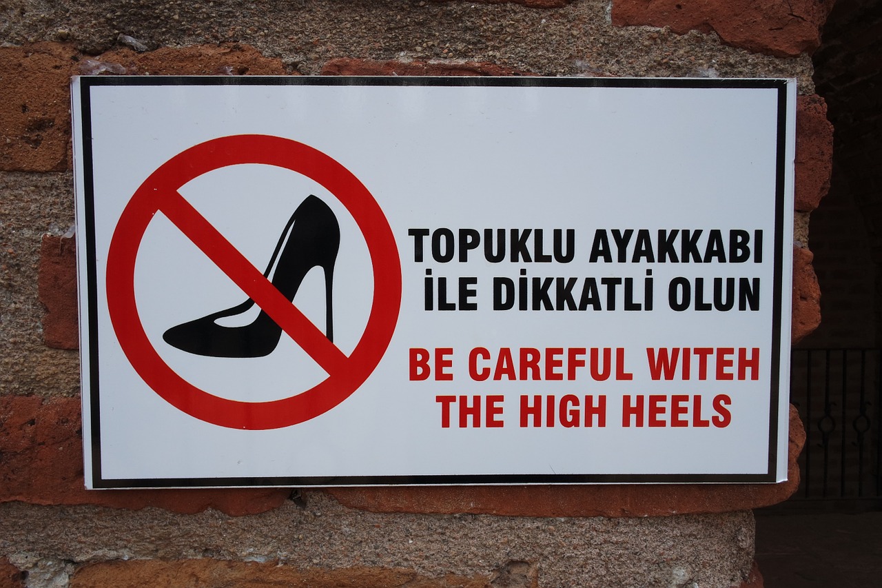 sign high heel footwear free photo