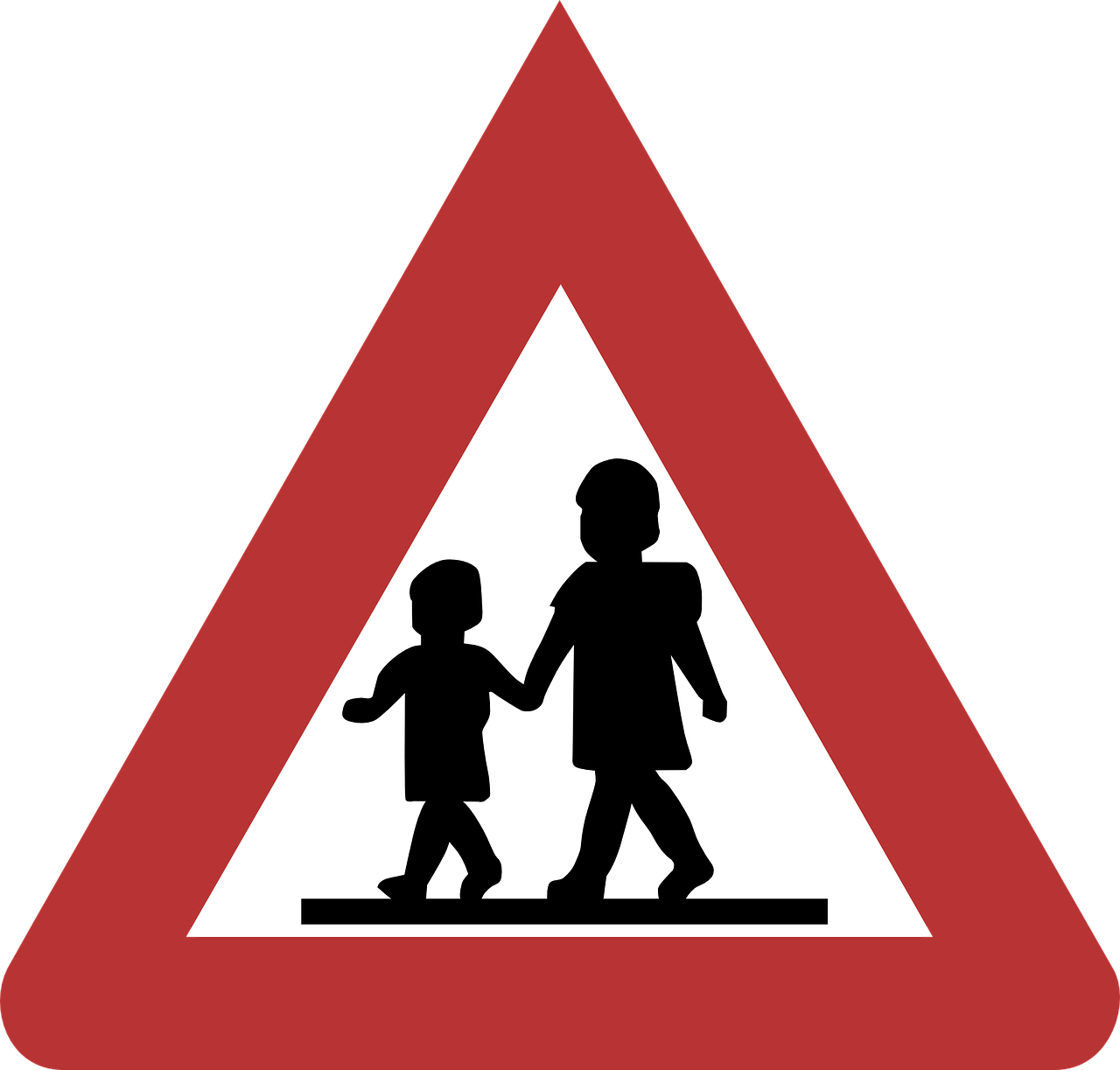 sign children caution free photo