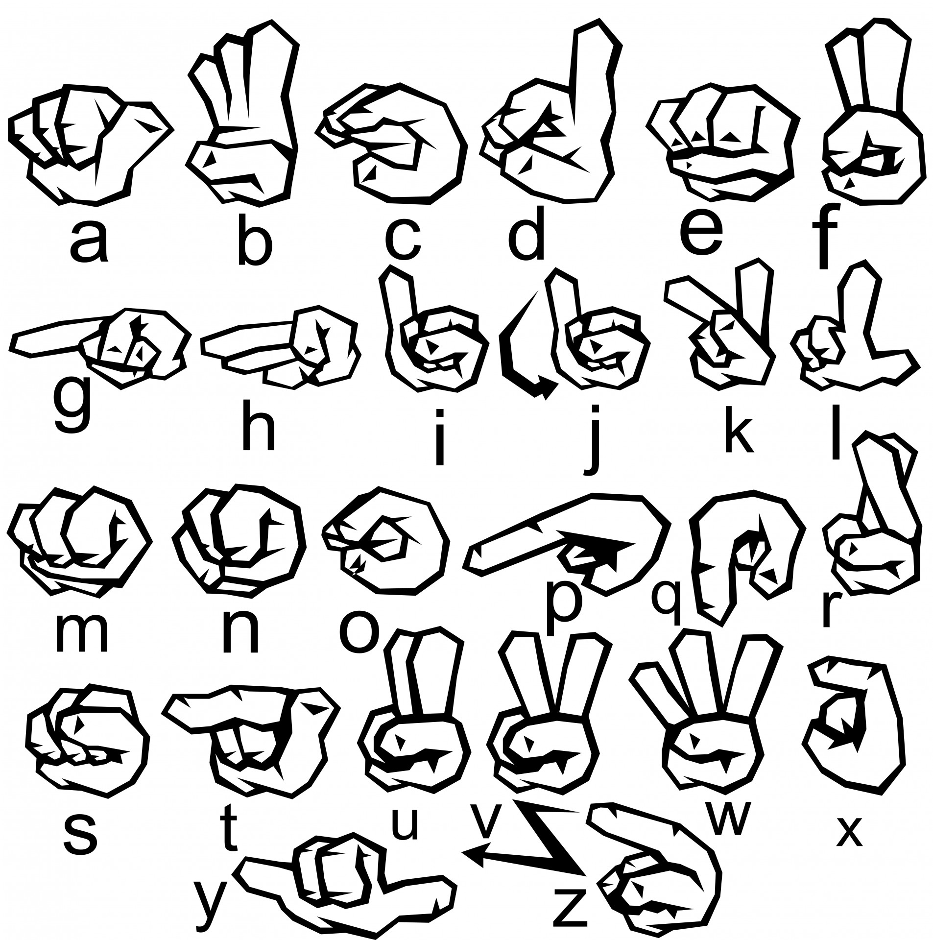 set sign language free photo