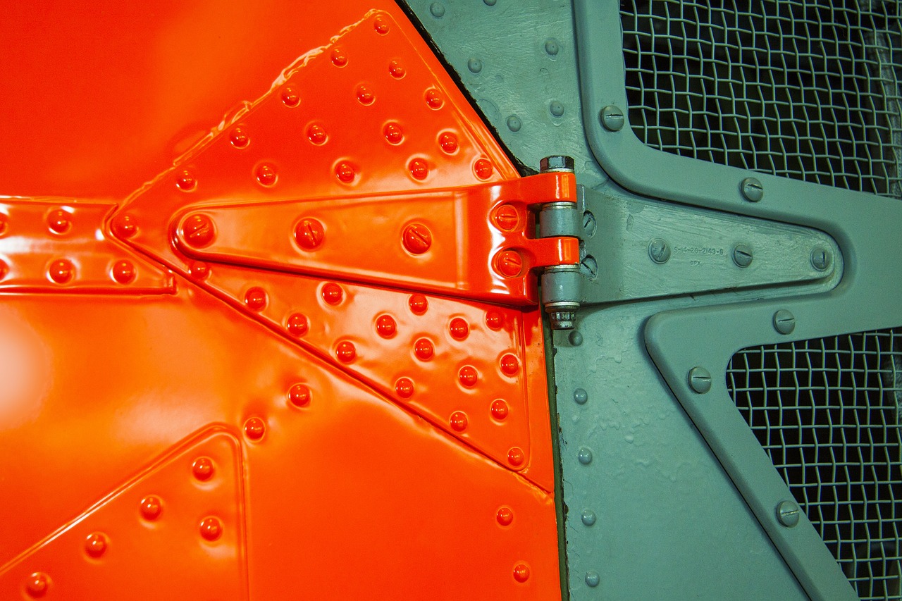 signal colour helicopter door rivet free photo