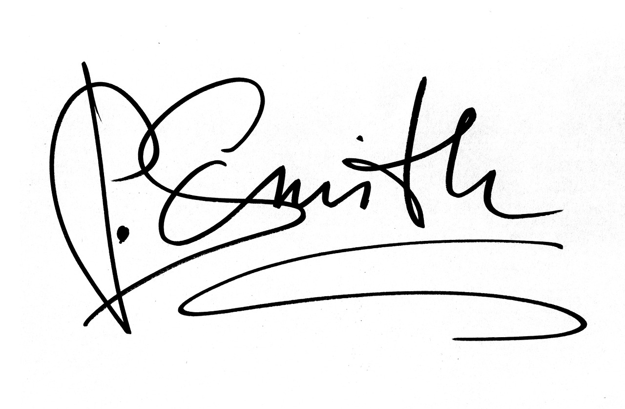 signature handwriting signing free photo