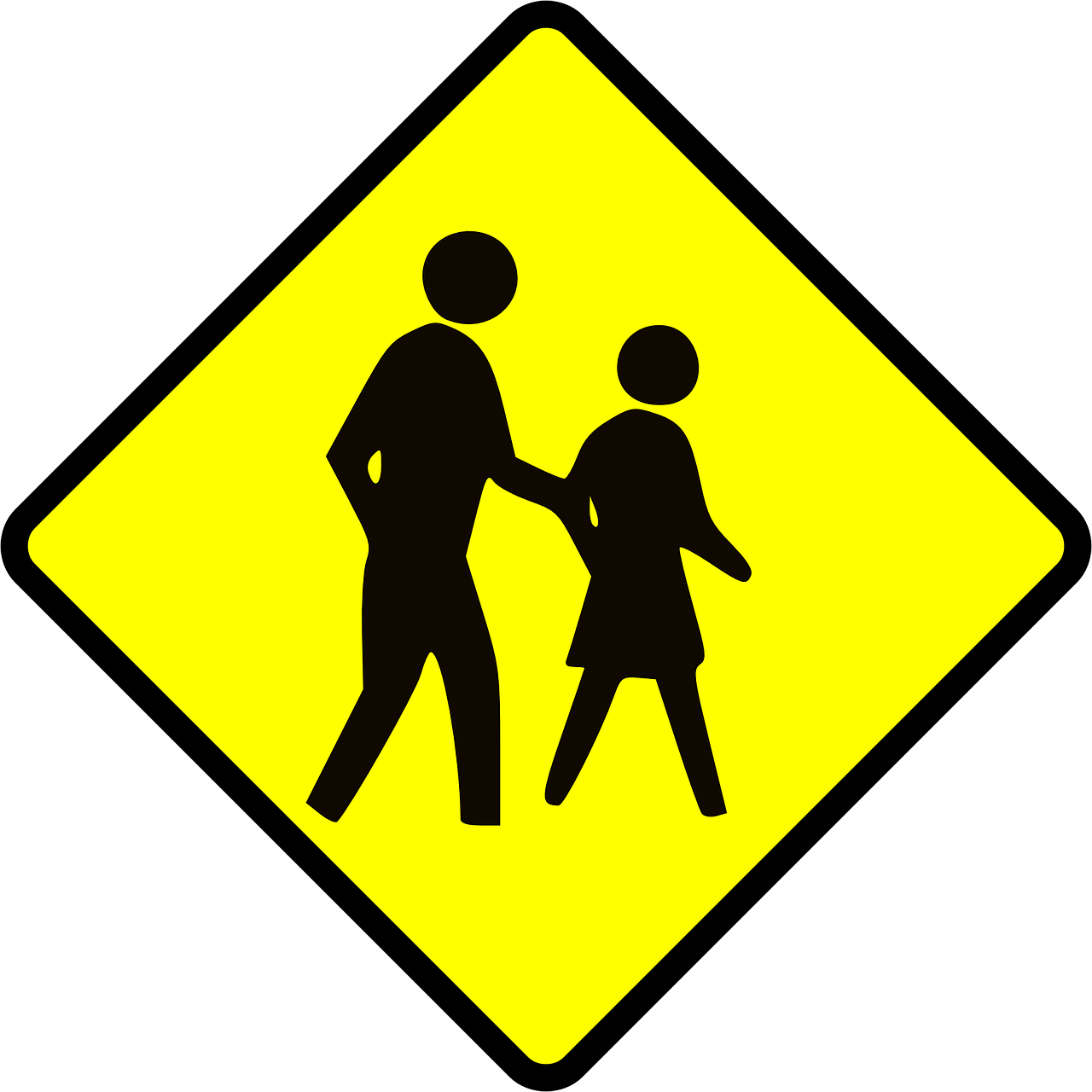 signs pedestrian crossing free photo