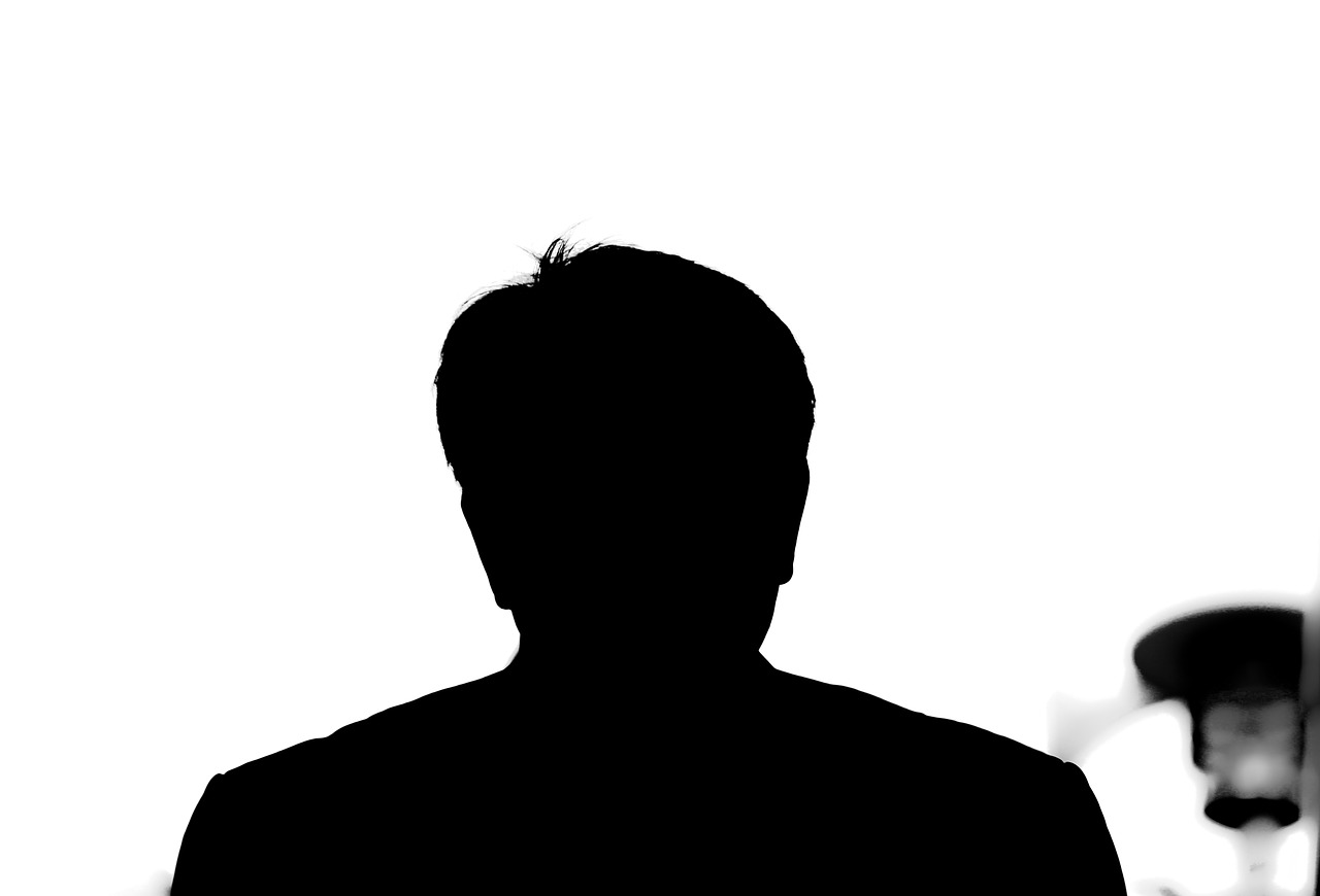silhouette man outline free photo