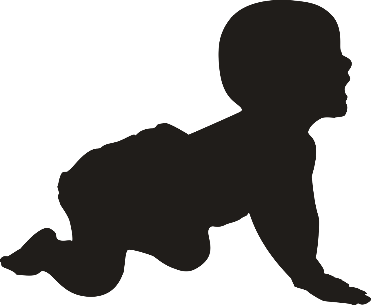 silhouette baby crawling free photo