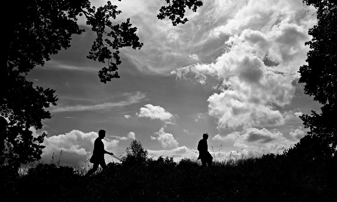silhouette people silhouettes sky free photo