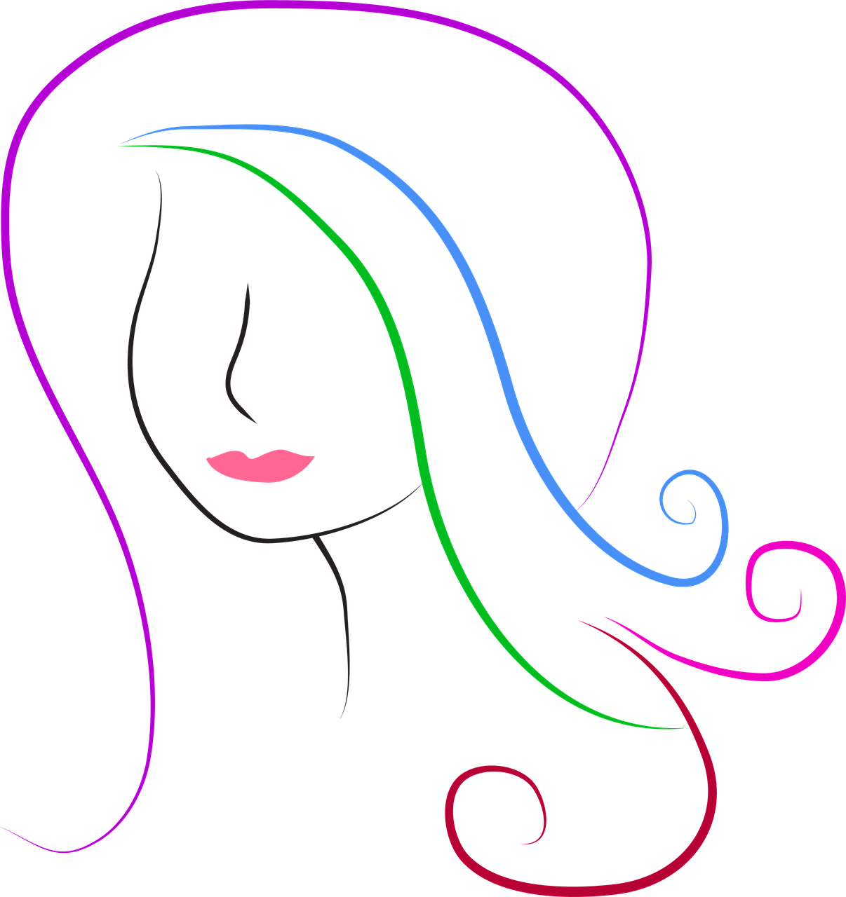 silhouette hair woman free photo