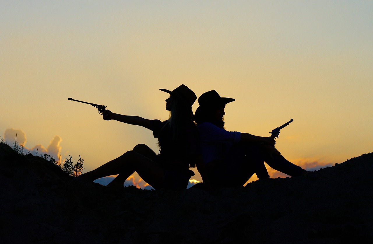 silhouette evening sunset free photo