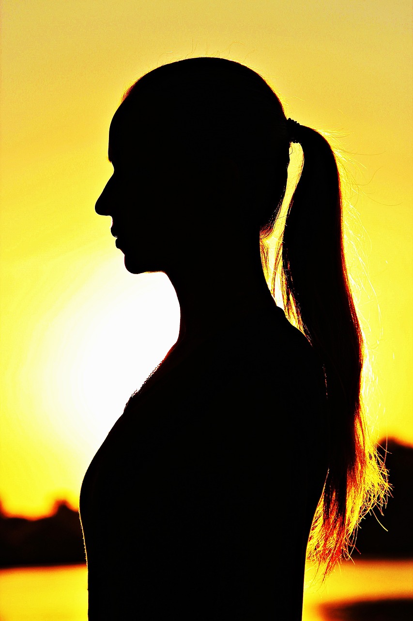 silhouette shadow image woman free photo